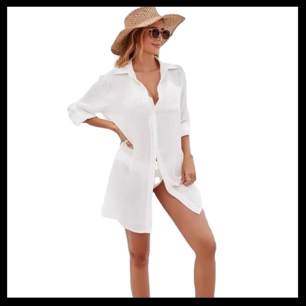BOUTIQUE Chic White Coverup - Picture 6 of 8